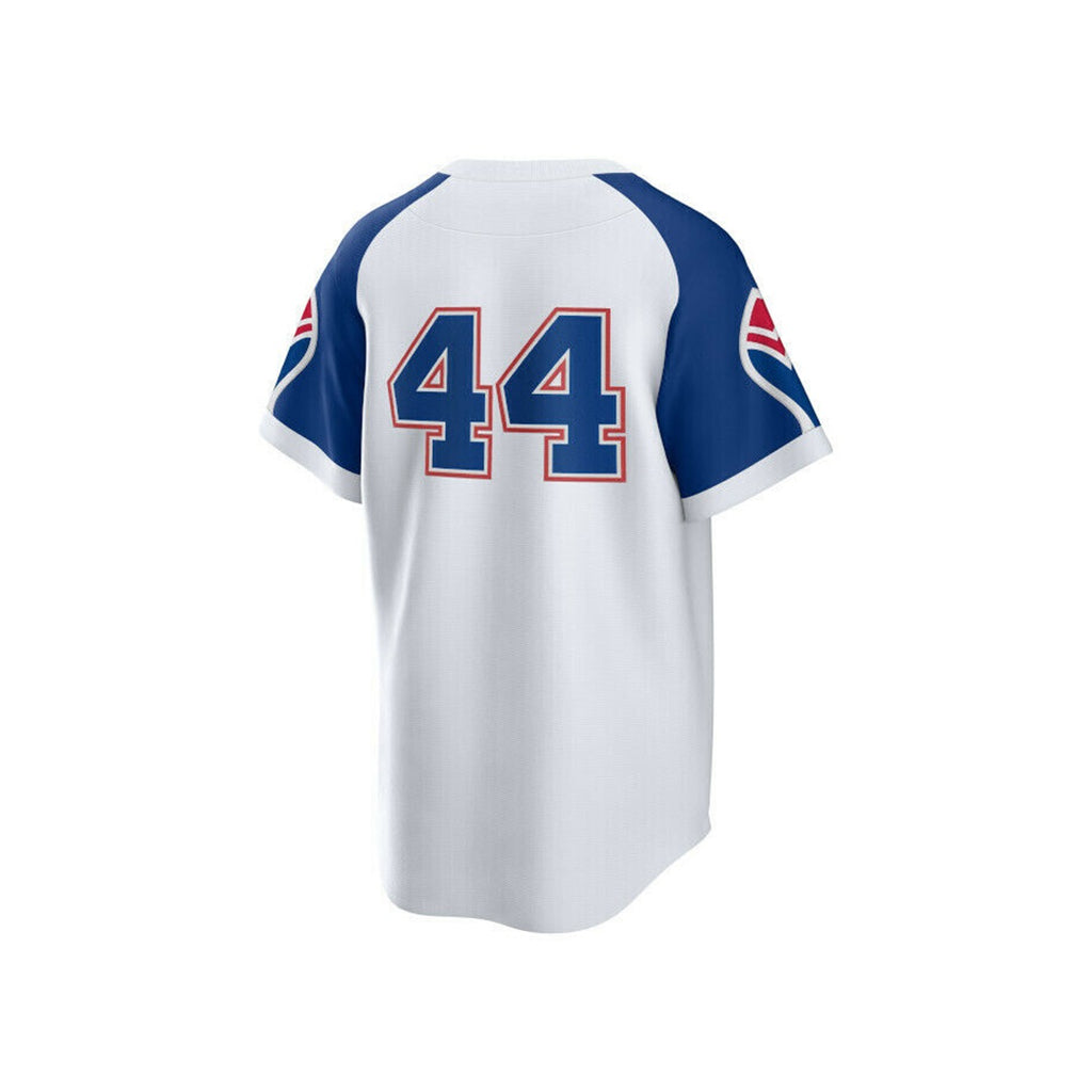 Atlanta Braves Hank Aaron Nike White Cooperstown Collection Jersey